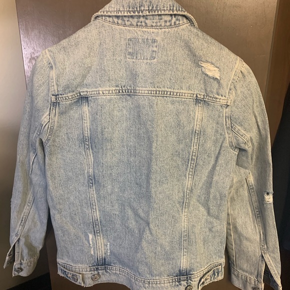 Blue Distressed Jean Jacket - Picture 6 of 8